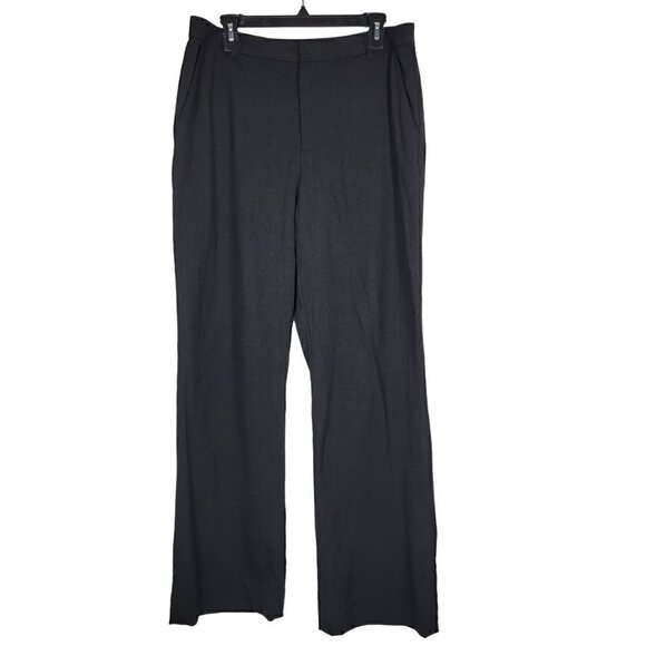 Lauren Ralph Lauren Women's 96% Wool Grey High-Rise Straight Leg Pants Sz 14 - Picture 2 of 11